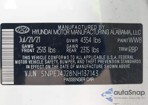 2022 Hyundai Sonata Sel Plus from USA, damaged, VIN 5NPEJ4J28NH137143
